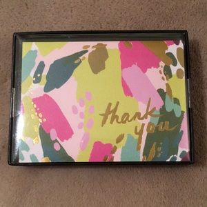 Bold Color Luxe Thank You Boxed Notes NWT set 10